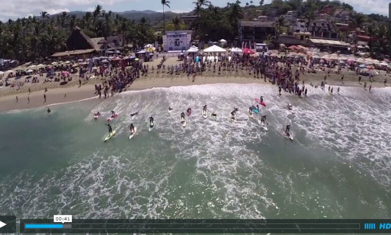 Drone e Stand Up Paddle no Punta Sayulita Elite Race
